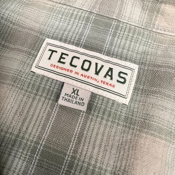 Tecovas Shirt Mens XL Plaid Cotton Pearl Snap Western Cowboy Classic - Picture 4 of 8